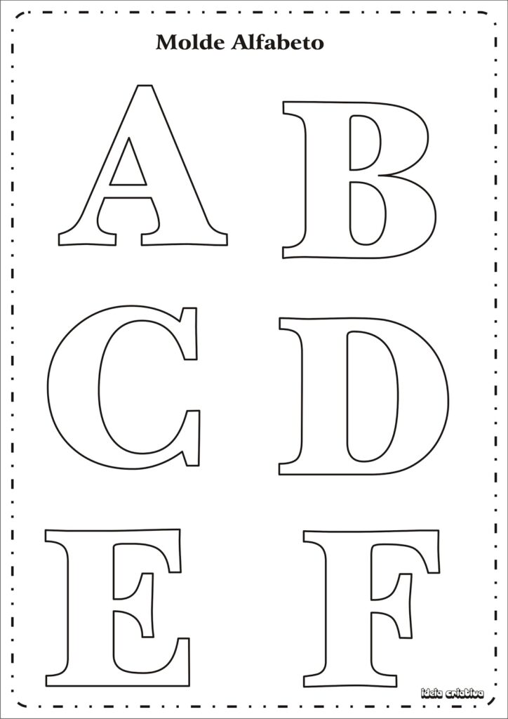 Molde letras do alfabeto para imprimir GRÁTIS