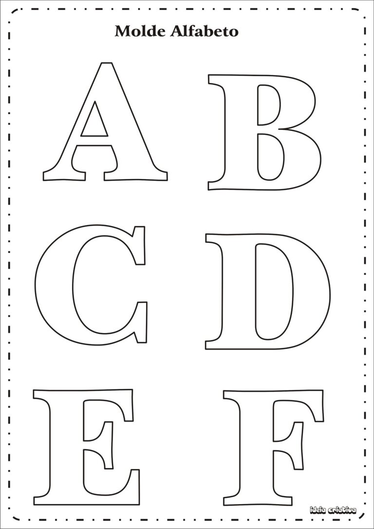 Molde Letras Do Alfabeto Para Imprimir Grátis