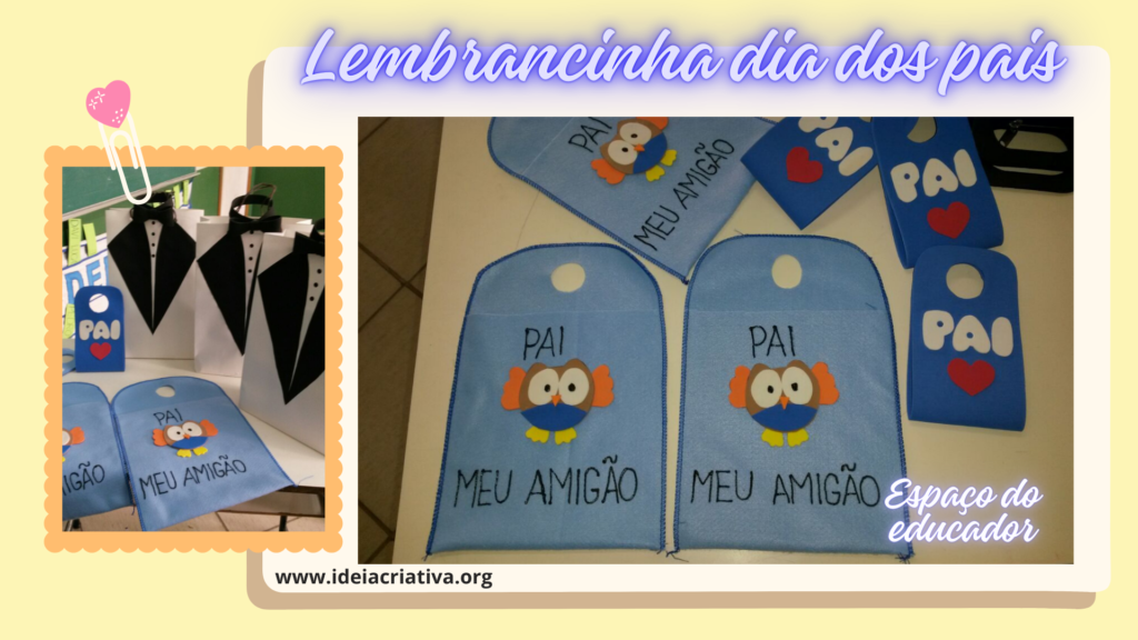 Lembrancinhas dia dos pais com molde