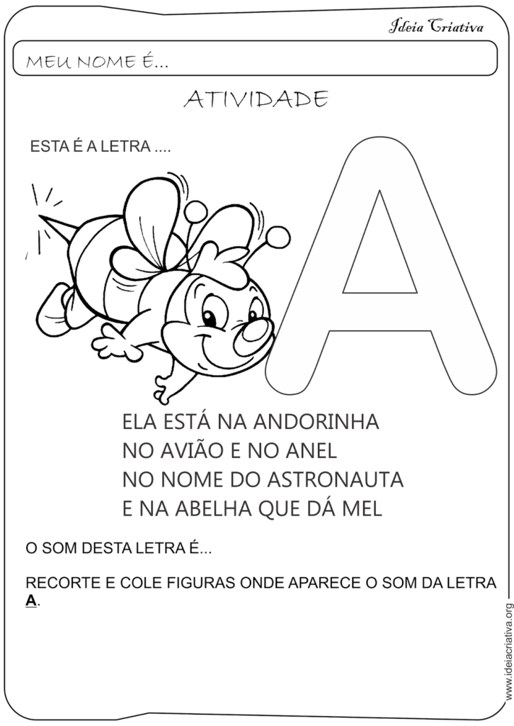 Aula atividade letra A