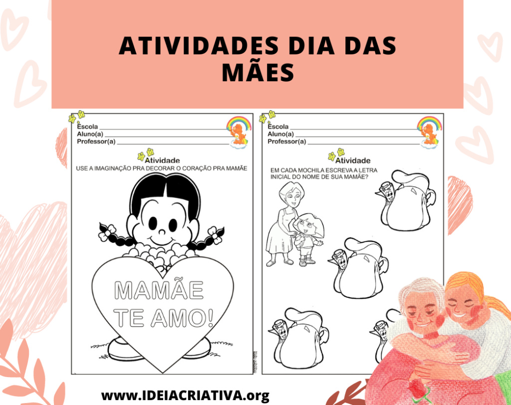 Atividades dia das mães para imprimir.