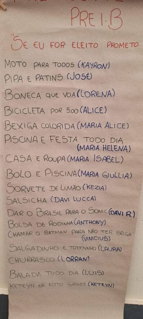 Campanha eleitoral das crianças