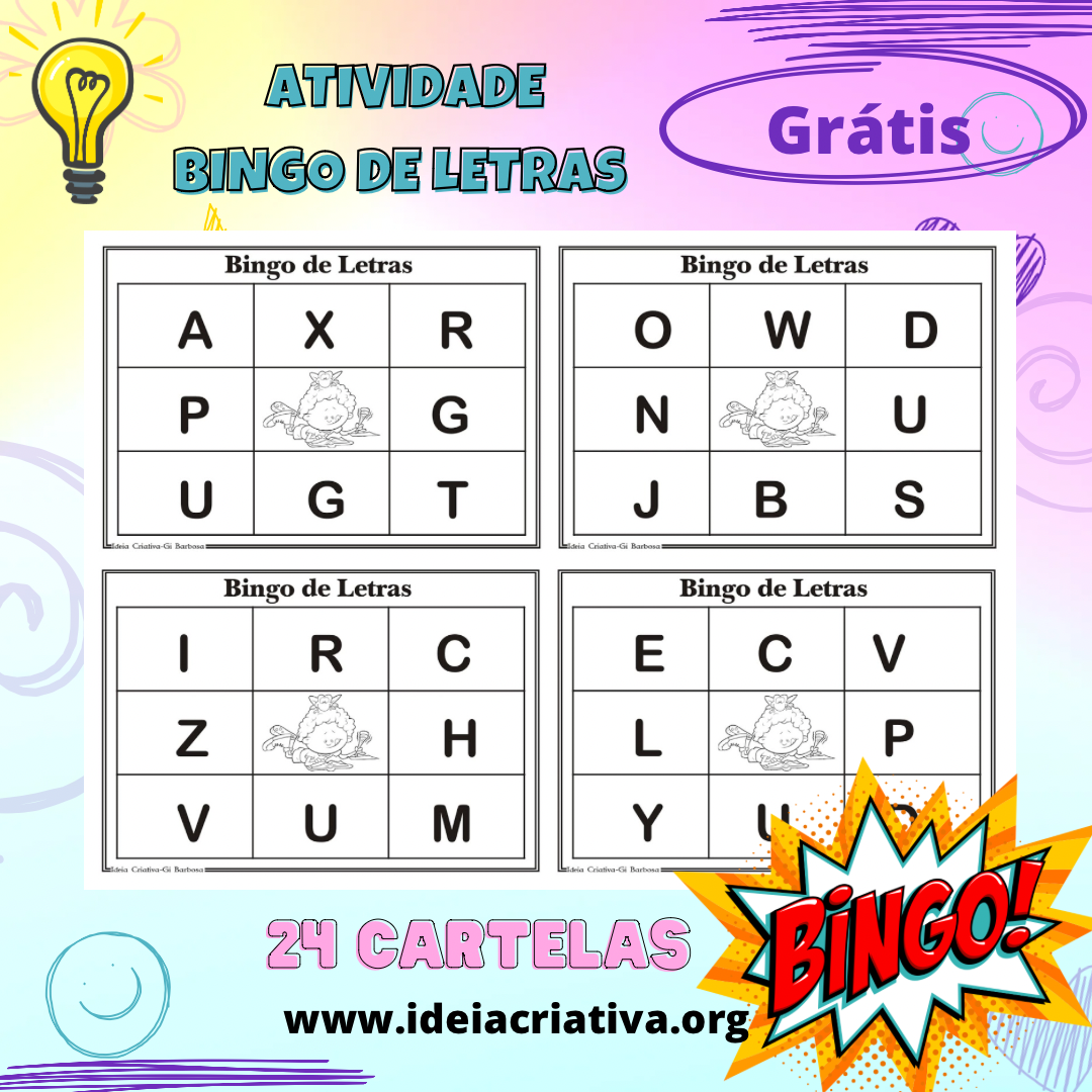 Modelos De Cartelas De Bingo Escolar Para Imprimir